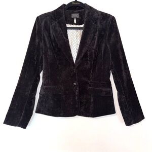 Countess Women's black velvet blazer, Size M